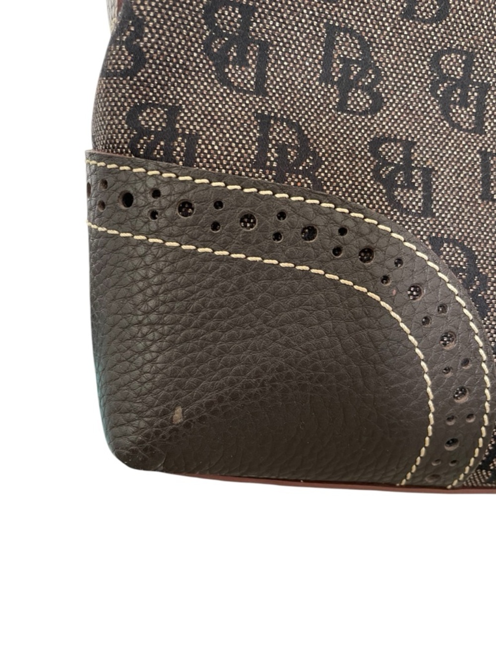 Dooney & Bourke Signature Jacquard and Leather Shoulder Bag - Picture 15 of 16